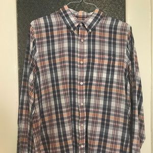 Jack Spade Plaid Madras Button-Down Shirt, Size L